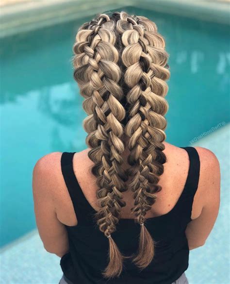 braid styles for long hair|long blonde hair getting braided.